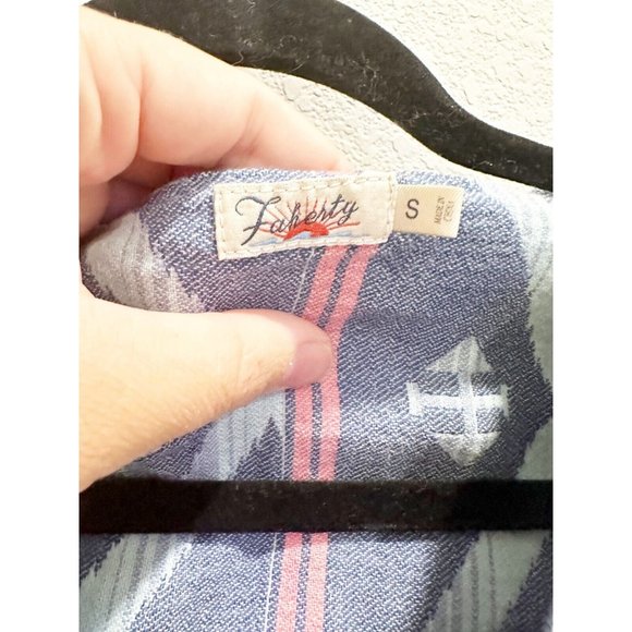 Faherty Womens Blanket Stripe Soft Flannel Navajo Sunbeam Baja Hoodie Small - Picture 5 of 5